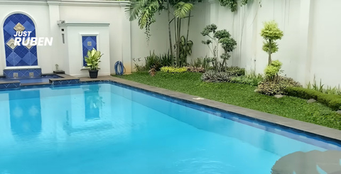 Model Taman di Rumah Ruben Onsu/ Youtube Just Ruben