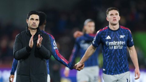 Arsenal merayakan gol yang dicetak Viktor Gyokeres ke gawang Inter Milan dalam pertandingan matchday ketujuh Liga Champions 2025/2026 di Giuseppe Meazza, Rabu (21/1/2026) dini hari WIB. The G