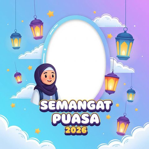 Twibbon Ramadhan 2026. (Foto: AI)