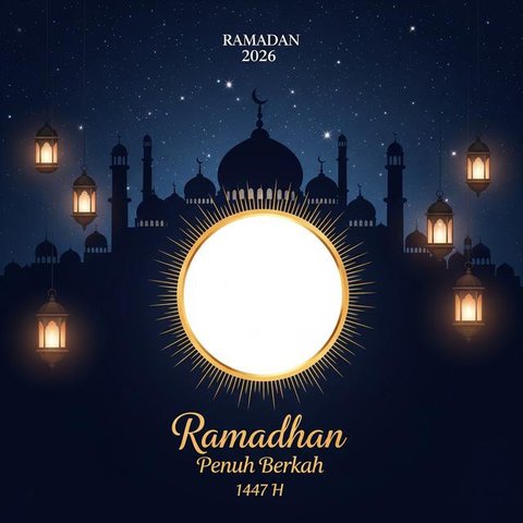 Twibbon Ramadhan 2026. (Foto: AI)