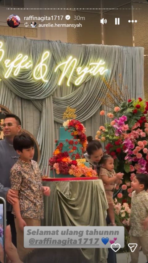 Dekorasi Panggung Acara Ultah Raffi-Nagita (Instagram raffinagita1717)