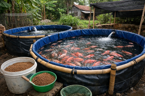 Cara Ternak Ikan Gabus di Lahan Sempit (Foto: Gemini AI)