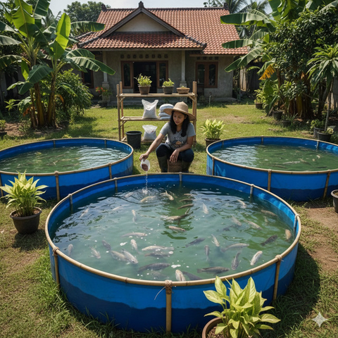 Cara Ternak Ikan Gabus di Lahan Sempit (Foto: Gemini AI)