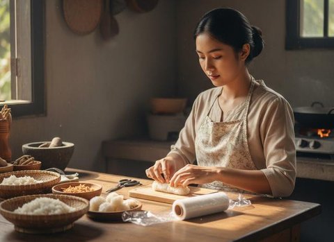 lemper plastik tanpa daun pisang Gemini AI