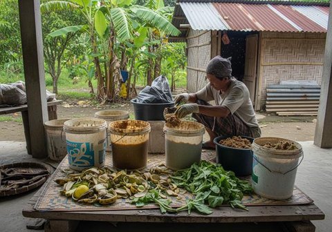 Peluang Usaha dari Limbah Rumah Tangga Jadi Cuan. (Foto: AI)