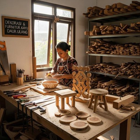 Peluang Usaha dari Limbah Rumah Tangga Jadi Cuan. (Foto: AI)
