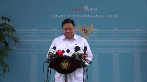 Menteri Koordinator Bidang Perekonomian Airlangga Hartarto di Kompleks Istana Kepresidenan Jakarta. (Foto: Istimewa).