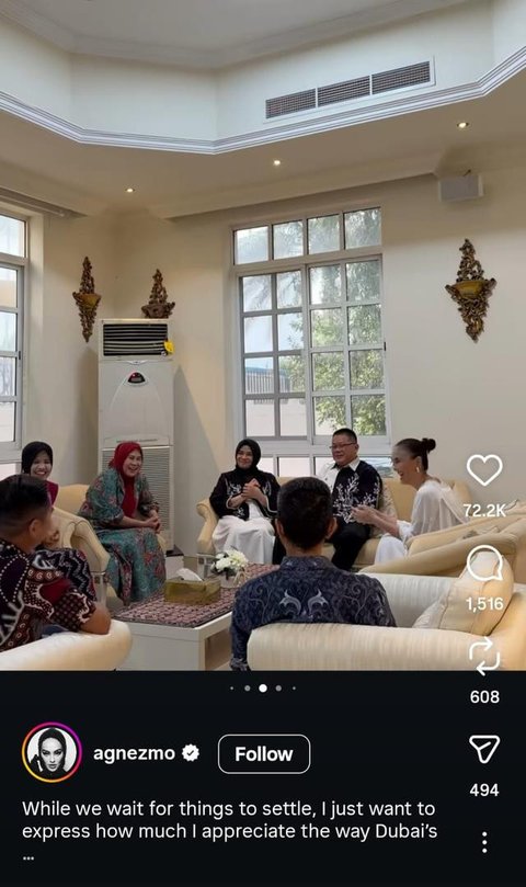Agnez Mo ikut buka puasa bersama di KJRI Dubai. (Instagram/ agnezmo)