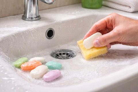 Ilustrasi manfaat sisa sabun batang. [Foto: Gemini]