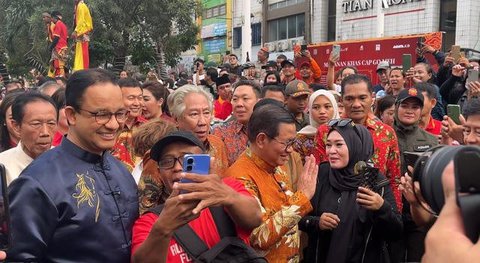 Gubernur Jakarta Pramono Anung hadir dalam perayaan Cap Go Meh di Pancoran Chinatown Point Mall, Jakarta Barat, Selasa (3/3/2026). (Liputan6.com/Winda Nelfira)