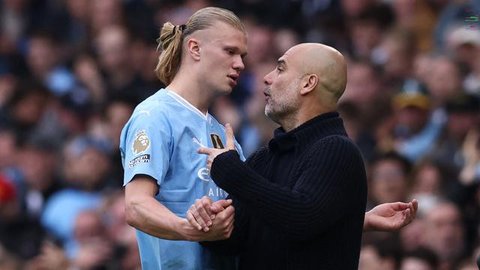 Pelatih Manchester City, Pep Guardiola, pada pertandingan Liga Inggris melawan Fulham di Craven Cottage, Rabu, 3 Desember 2025. (AP Photo/Kirsty Wigglesworth)