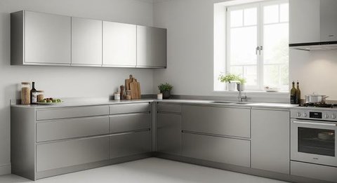 Model Lemari Gantung Dapur Minimalis Aluminium/ Ilustrasi gambar oleh AI
