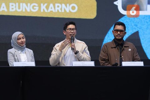 Suasana launching jersey Timnas Indonesia dari Kelme di Plaza Utara GBK, Jakarta, Kamis (12/3/2026). (Tangkapan layar live streaming Youtube Bola.com)