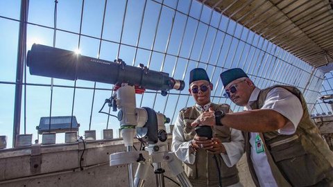 Selanjutnya hasil Rukyatul hilal tersebut akan dilaporkan sebagai bahan pertimbangan sidang isbat awal Ramadan 1444 Hijriah. (Liputan6.com/Herman Zakharia)