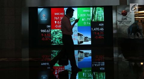 Aktivitas pekerja di depan layar Indeks Harga Saham Gabungan (IHSG) di BEI, Jakarta, Senin (3/1/2022). Pada pembukan perdagagangan bursa saham 2022 Indeks Harga Saham Gabungan (IHSG) langsung