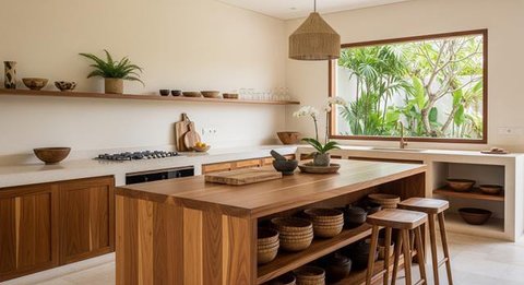 Desain Dapur Sederhana Tanpa Kitchen Set yang Estetik (Foto: AI)