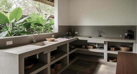 Desain Dapur Sederhana Tanpa Kitchen Set yang Estetik (Foto: AI)
