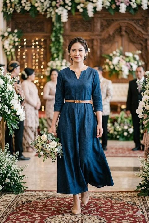 Model Baju Bridesmaid Denim (cretaed by AI)