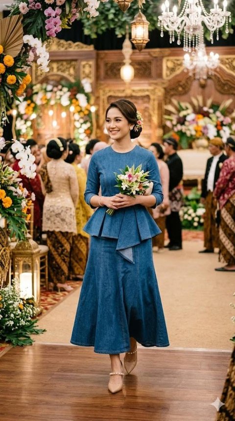 Model Baju Bridesmaid Denim (cretaed by AI)
