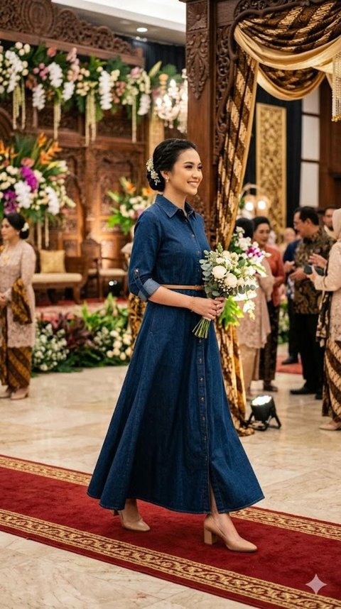 Model Baju Bridesmaid Denim (cretaed by AI)