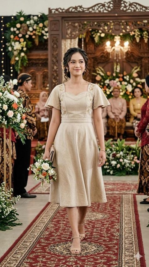 Model Baju Bridesmaid Denim (cretaed by AI)