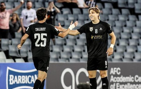 Aksi Luke Vickery bersama klub Australia, Macarthur di AFC Champions League Two 2025/2026. (Instagram Luke Vickery)