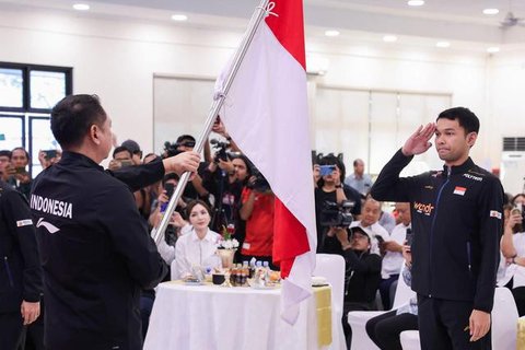 Acara pelepasan tim bulutangkis Indonesia yang akan tampil di Piala Thomas dan Uber 2026. Acara pelepasan digelar di Pelatnas Cipayung, Jakarta Timur, Rabu (15/4/2026). (PBSI)