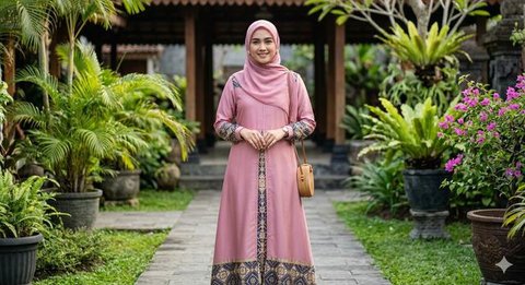 Model Gamis Katun Jepang Kombinasi Terbaru (Foto: Gemini AI)