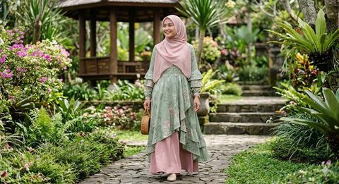 Model Gamis Katun Jepang Kombinasi Terbaru (Foto: Gemini AI)