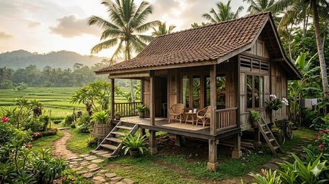 Desain Rumah yang Cocok dengan Lingkungan Pedesaan (created by AI)