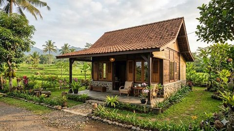 Desain Rumah yang Cocok dengan Lingkungan Pedesaan (created by AI)