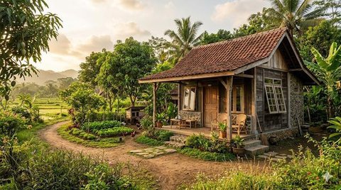 Desain Rumah yang Cocok dengan Lingkungan Pedesaan (created by AI)
