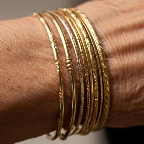 Model Bangle Emas Ringan untuk Lansia agar Nyaman Dipakai Sehari-Hari/Gemini AI