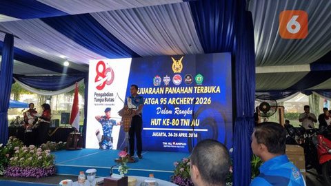 Perhelatan Kejuaraan Panahan Katga 95 Archery 2026, di Lapangan Panahan Arjuna Koopsudnas, Halim Perdanakusuma, Jakarta Timur, Jumat (24/4/2026). (Bola.com/Yus Mei Sawitri)