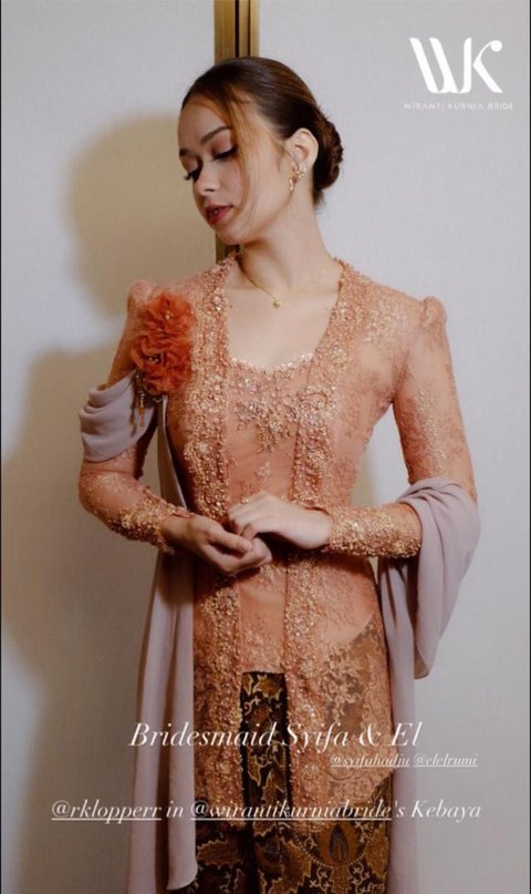 Detail Kebaya Bridesmaid di Pernikahan Syifa Hadju. Sumber; instagram/wirantikurniabride