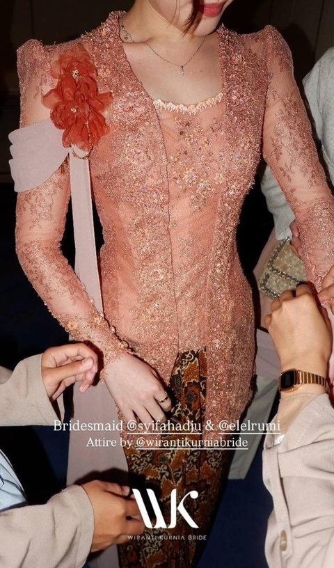 Detail Kebaya Bridesmaid di Pernikahan Syifa Hadju. Sumber; instagram/wirantikurniabride