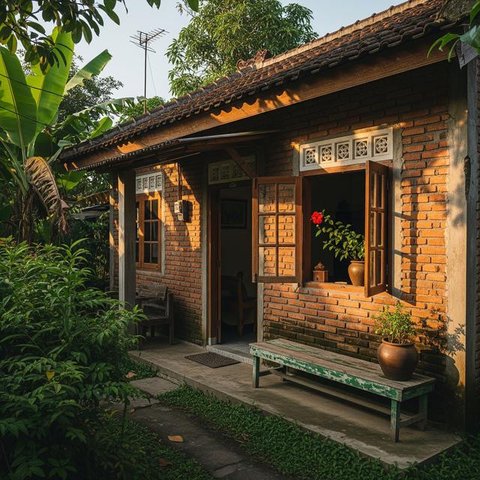 Rumah Sederhana Era 90-an tapi Tetap Modern di Desa. (Foto: AI)