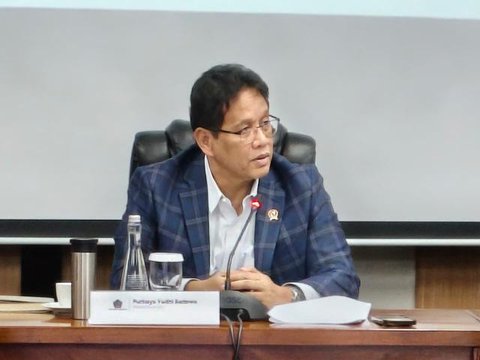 Menteri Keuangan (Menkeu) Purbaya Yudhi Sadewa dalam acara 1 Tahun Pemerintahan Prabowo-Gibran, di Jakarta, Kamis (16/10/2025). (Liputan6.com/Tira)
