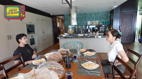 Potret Ruang Makan Villa Maia Estianty di Bali (Foto: YouTube/MAIA ALELDUL TV)