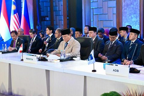 Presiden Prabowo Subianto saat menghadiri Konferensi Tingkat Tinggi (KTT) Khusus Brunei Darussalam--Indonesia--Malaysia--Philippines East ASEAN Growth Area. (Biro Pers, Media, dan Informas