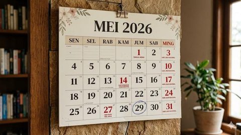 Ilustrasi kalender 2026. Foto: Gemini