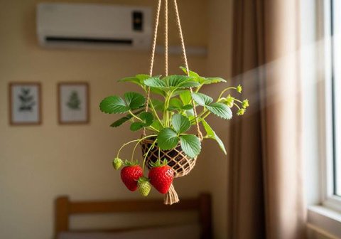 Kebun Sayur di Pot Gantung/Inspirasi Desain Taman Edible Garden Buah dan Sayur di Rumah (Sumber: gemini.com)