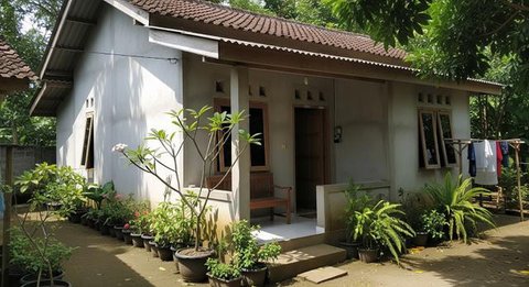 Model rumah kampung minimalis untuk pasangan lansia. [Foto: Gemini]