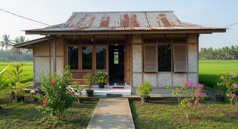 Model rumah kampung minimalis untuk pasangan lansia. [Foto: Gemini]