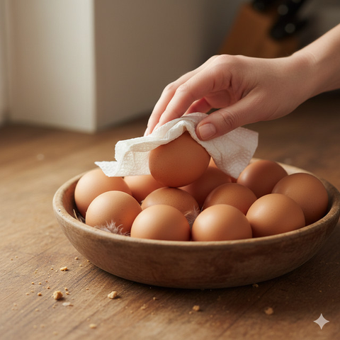 Aktivitas jual beli telur di pasar Kebayoran Lama, Jakarta, Kamis (5/7/2020). Sebenarnya telur ayam infertil atau telur HE layak konsumsi, namun lebih cepat membusuk karena berasal dari ayam