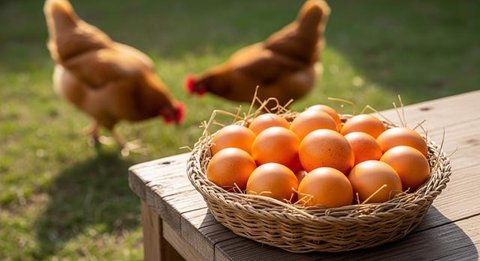 Aktivitas jual beli telur di pasar Kebayoran Lama, Jakarta, Kamis (5/7/2020). Sebenarnya telur ayam infertil atau telur HE layak konsumsi, namun lebih cepat membusuk karena berasal dari ayam