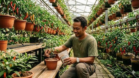 Tips Cabai Gantung di Teras (Foto: Gemini AI)