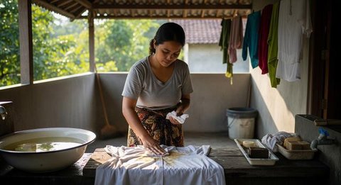 Cara Menghilangkan Noda Minyak di Baju/ Ilustrasi gambar oleh AI
