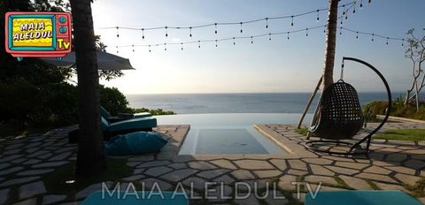 Potret Bagian Depan Villa Maia Estianty di Bali/ Youtube Maia Aleldul TV