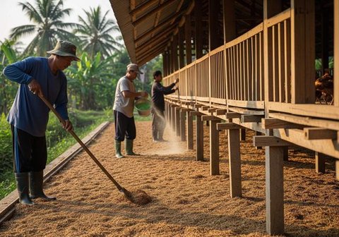 Ternak Ayam Rumahan yang Menghasilkan Telur Omega Sehat (Foto: Gemini AI)